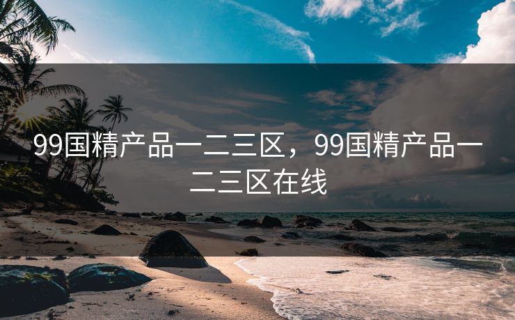 99国精产品一二三区，99国精产品一二三区在线